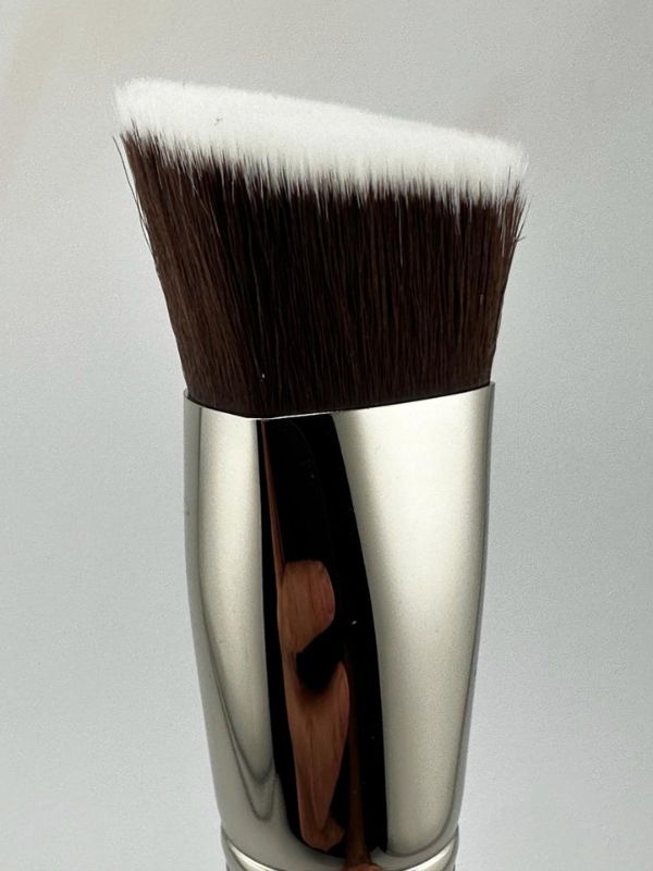 BRUSH HAND CRAFTED Angled FOUNDATION  Wooden Brush by LYNDA DIAZ (0011)